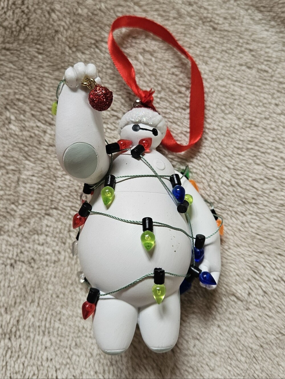 Disney Pixar Baymax Christmas Lights Ornament - EUC